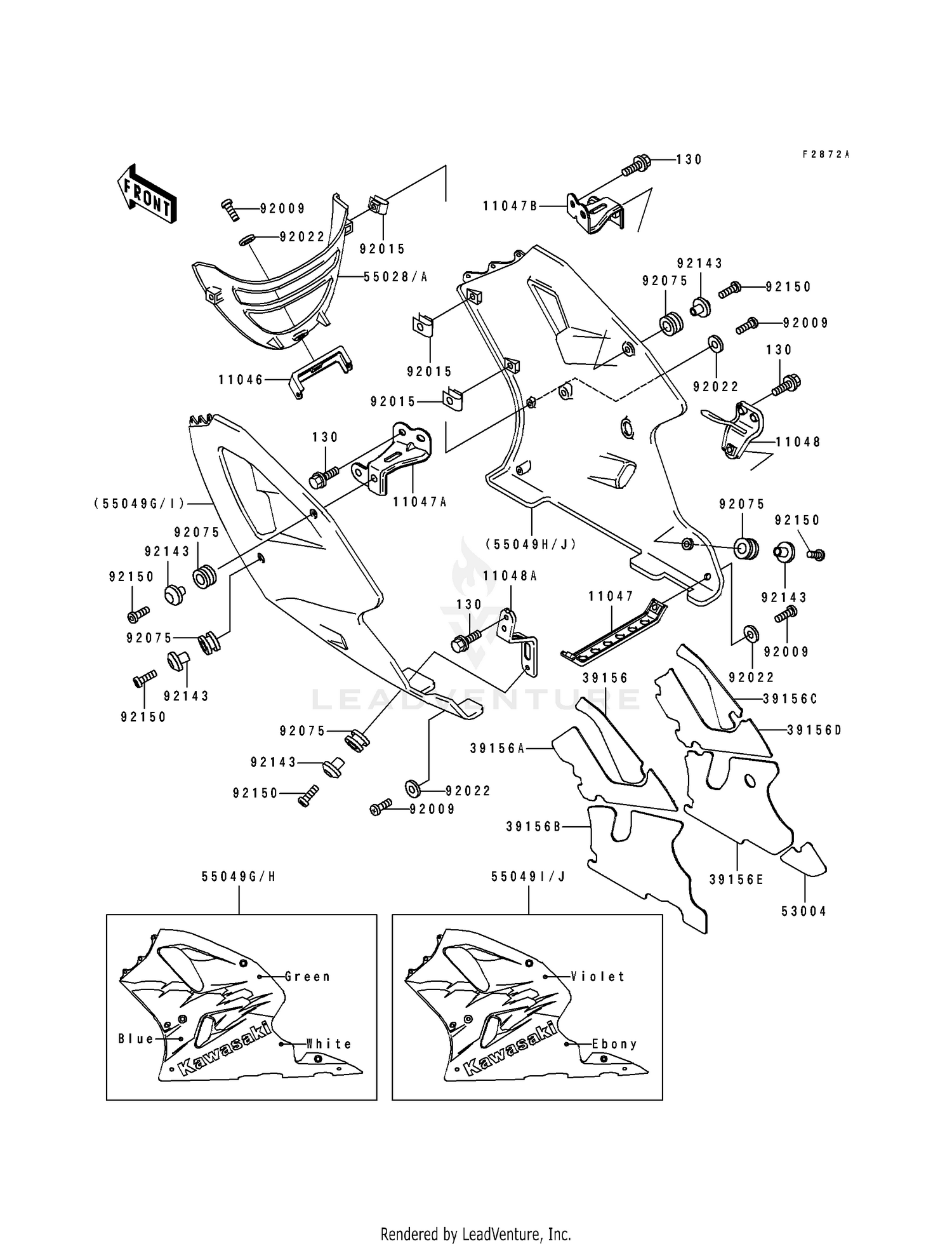 COWLING LOWERS (ZX750-L2)