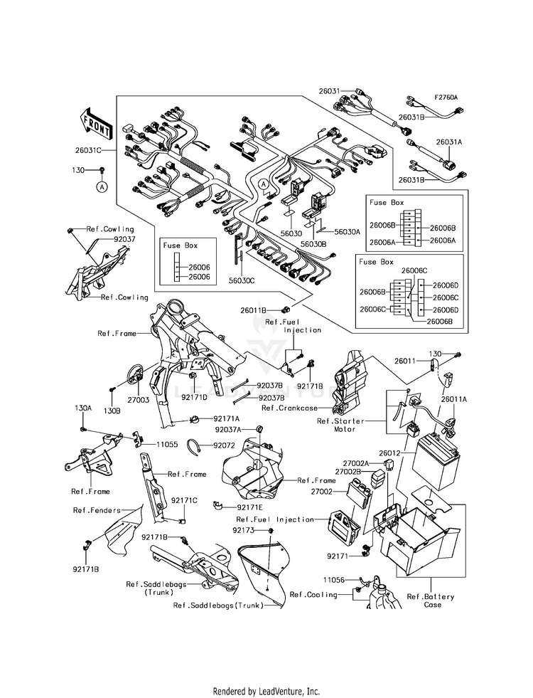 Chassis Electrical Equipment (Bff-Bhf) Schematic