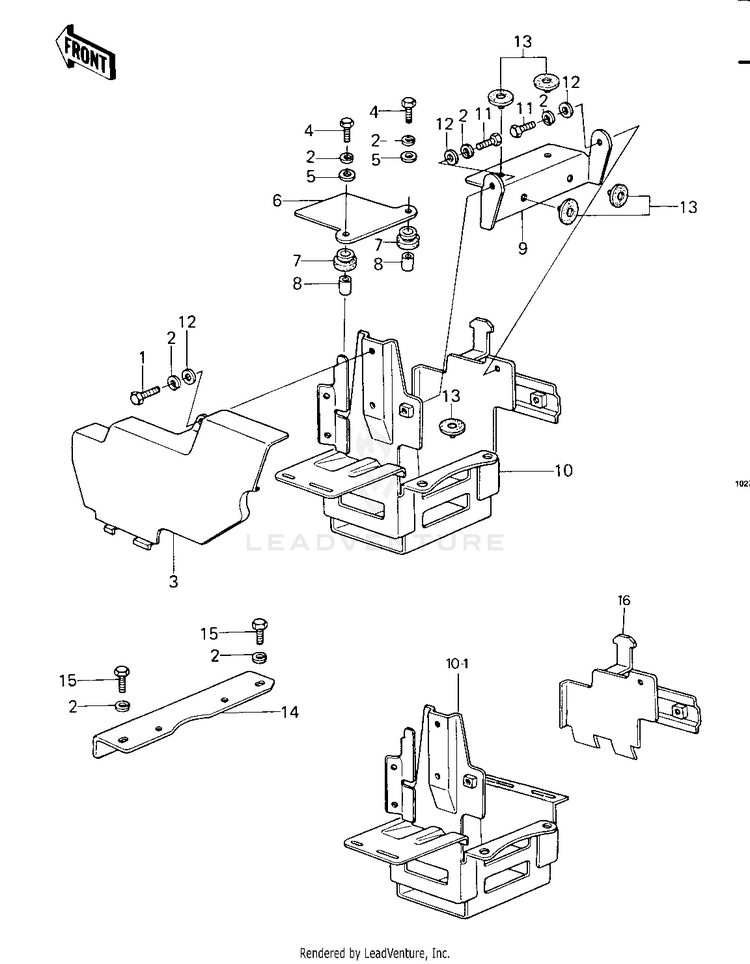 Battery Case/Electro Bracket ('79-'81 C2 Schematic
