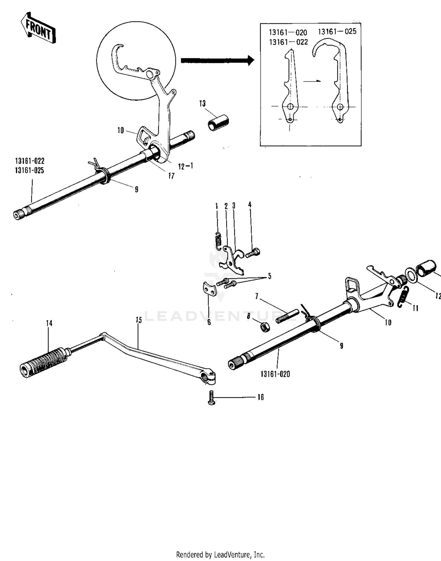GEAR CHANGE MECHANISM ('71-'72 F8/F8-A)