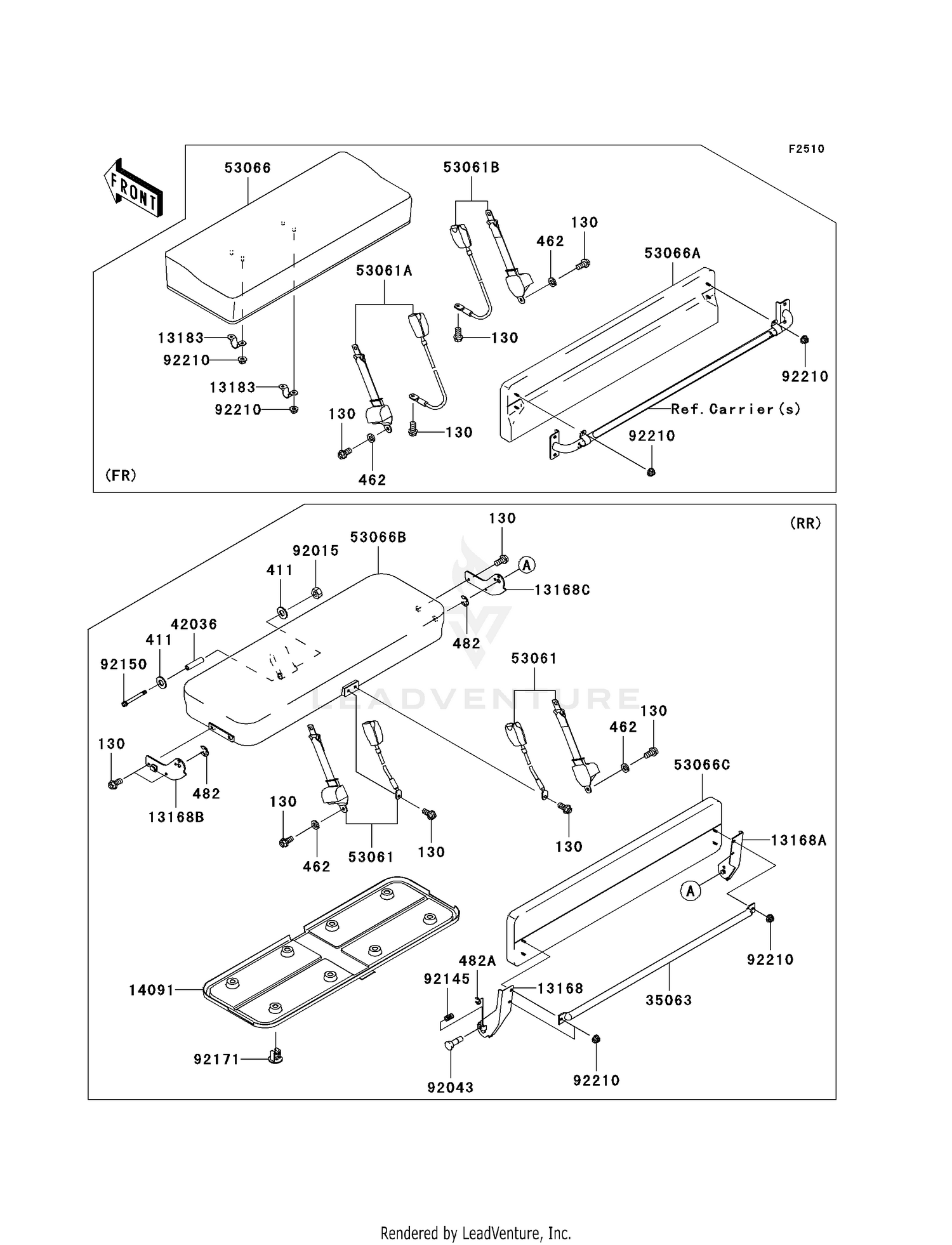 53061-7504 BELT-SEAT,FR,RH