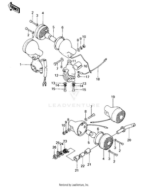 Turn Signals (ke100-a5/a6/a7/a8/a9) Schematic