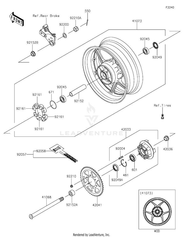 Rear Wheel/Chain Schematic