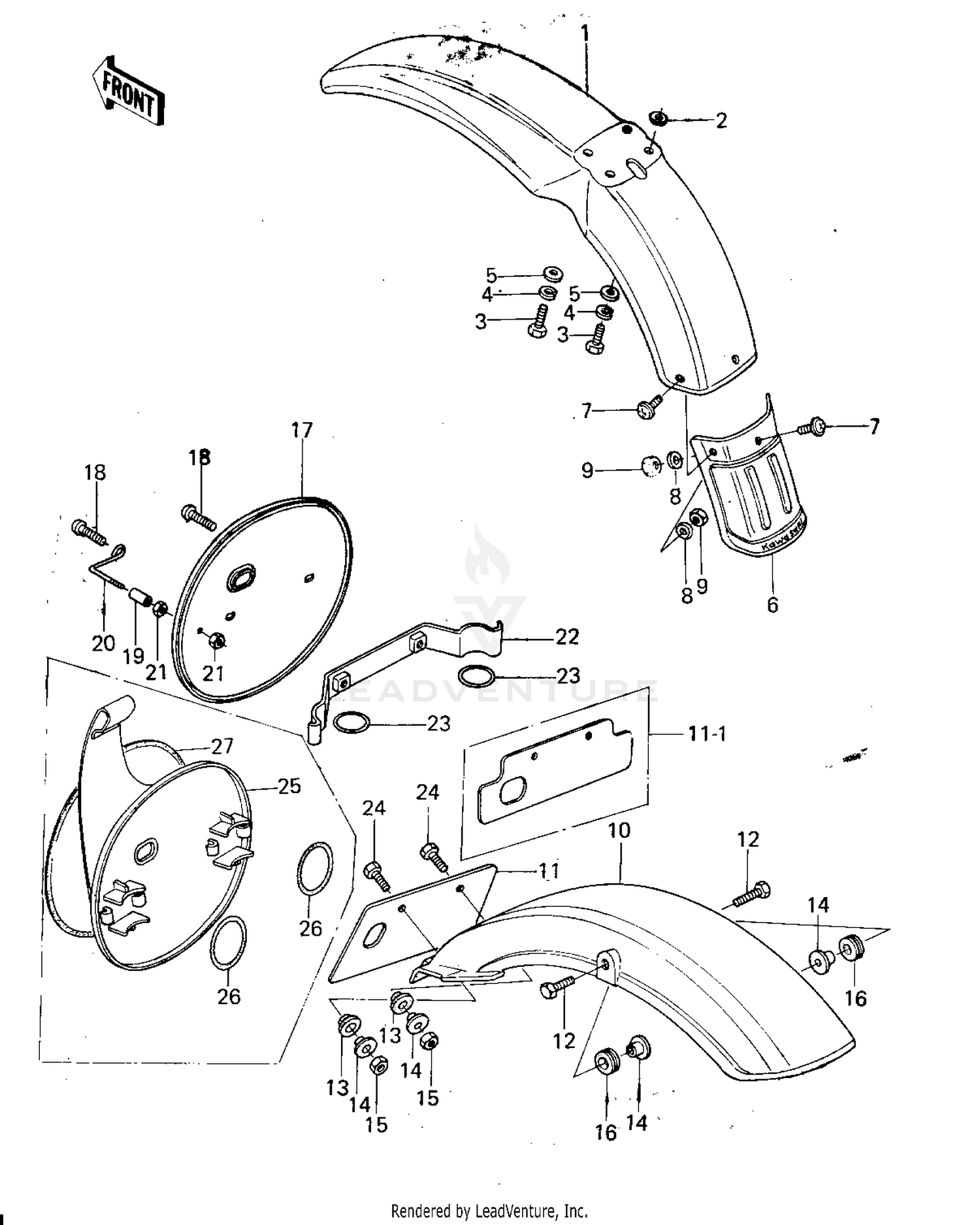 FENDERS/NUMBER PLATE (78-79)