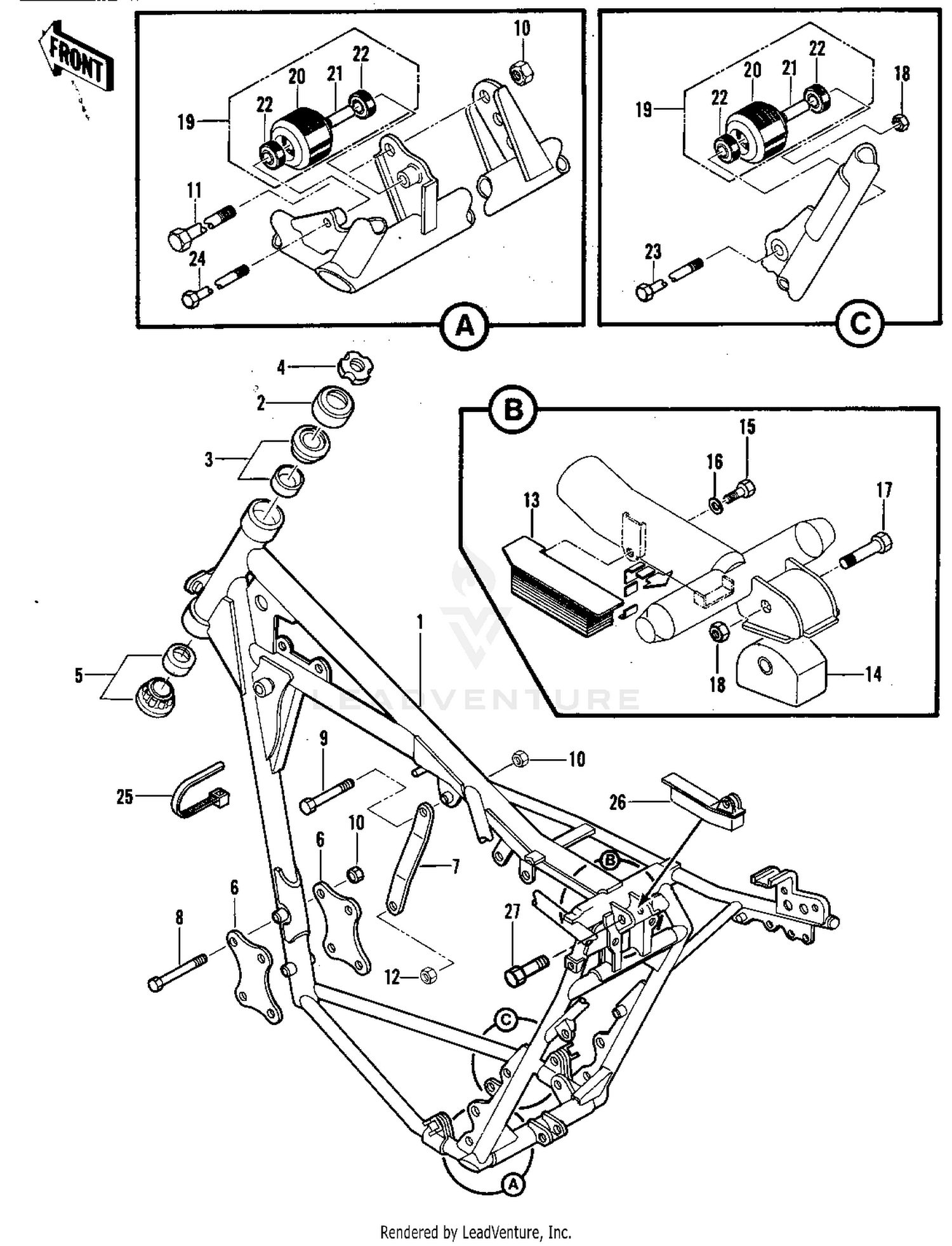 FRAME/FRAME FITTINGS (KX250-A6)