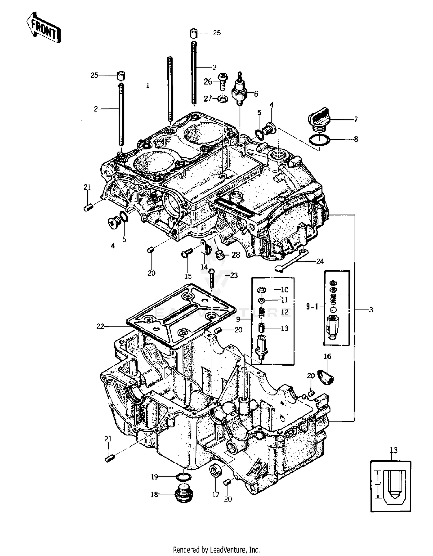 CRANKCASE ('75 S)