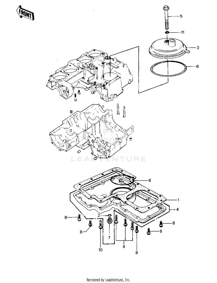 Breather Cover/Oil Pan Schematic