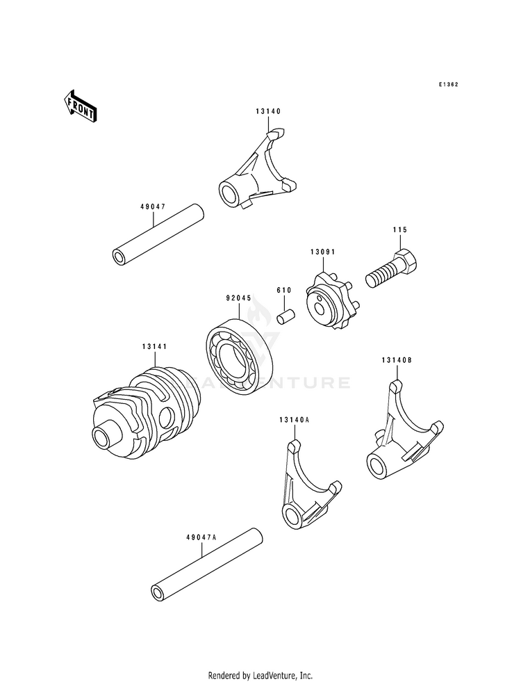 Change Drum/Shift Fork Schematic
