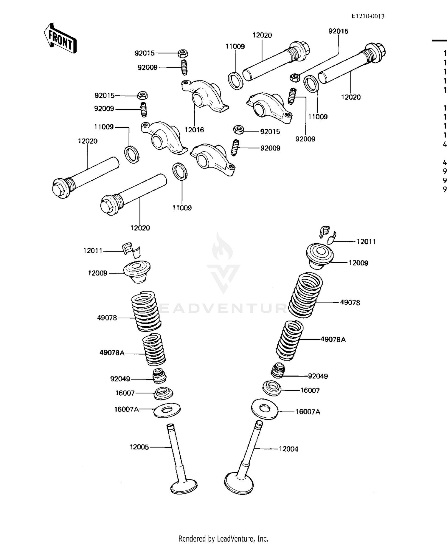 ROCKER ARMS/VALVES (KZ440-D5)