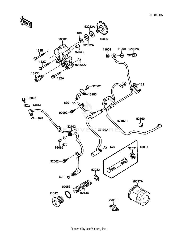 Oil Pump/Oil Filter Schematic
