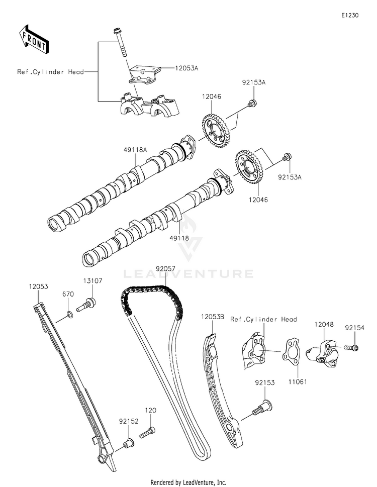 Camshaft(S)/Tensioner Schematic