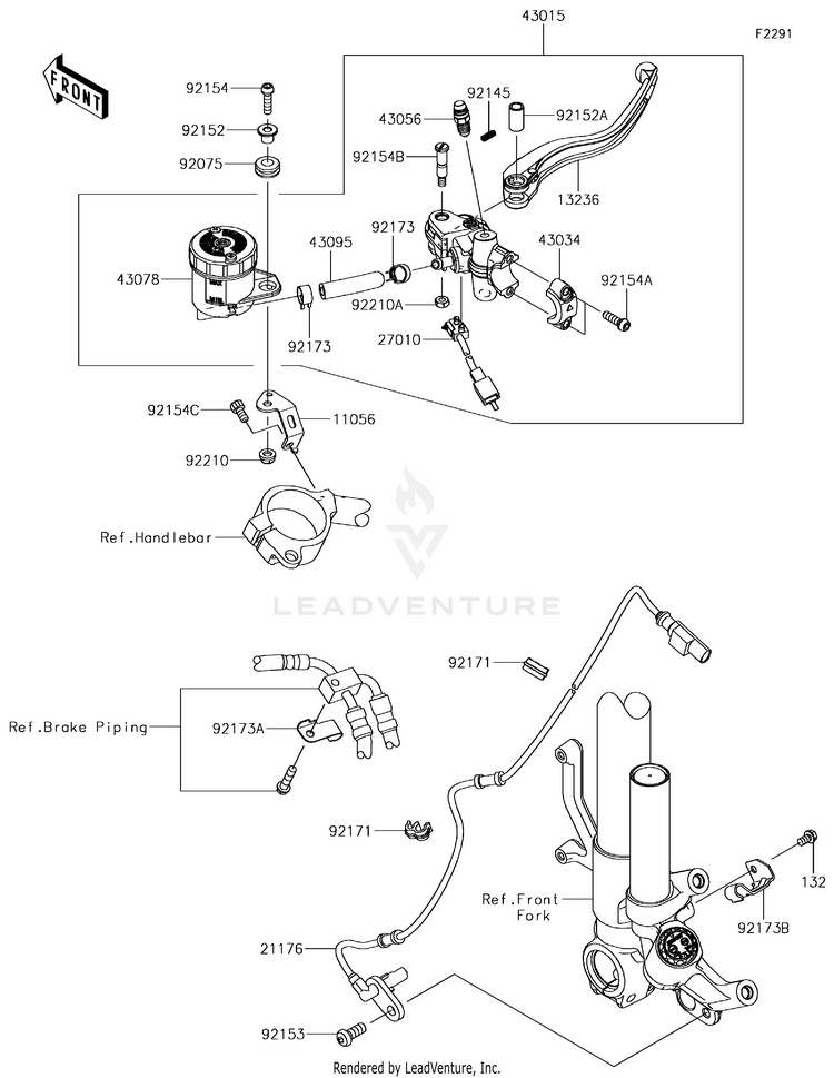 Front Master Cylinder Schematic