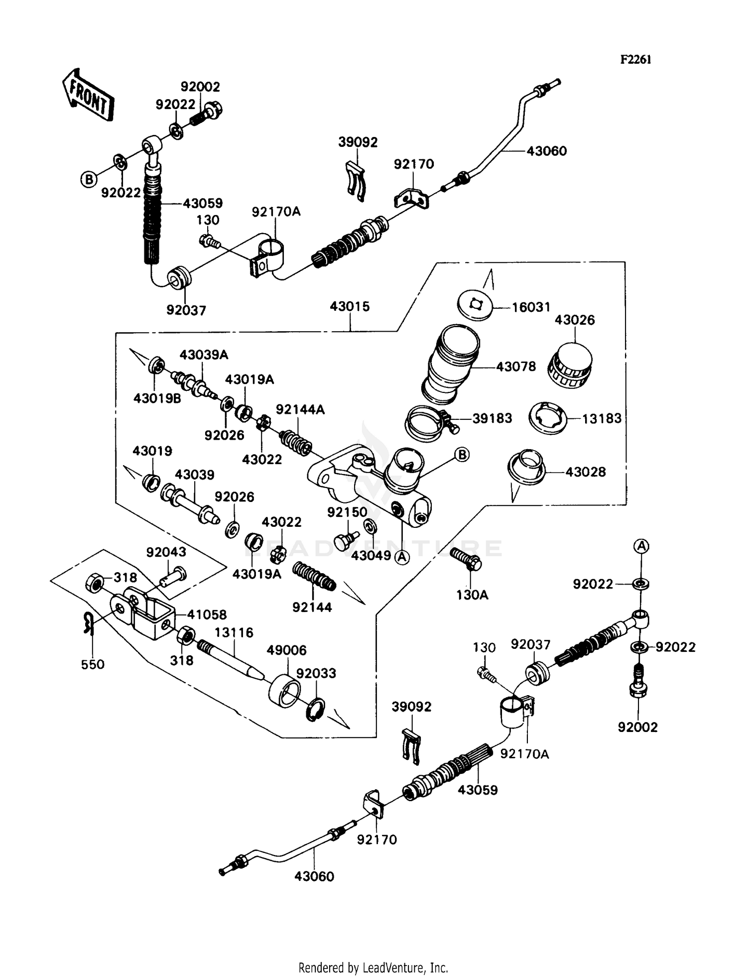 43060-1082 PIPE-BRAKE,FR