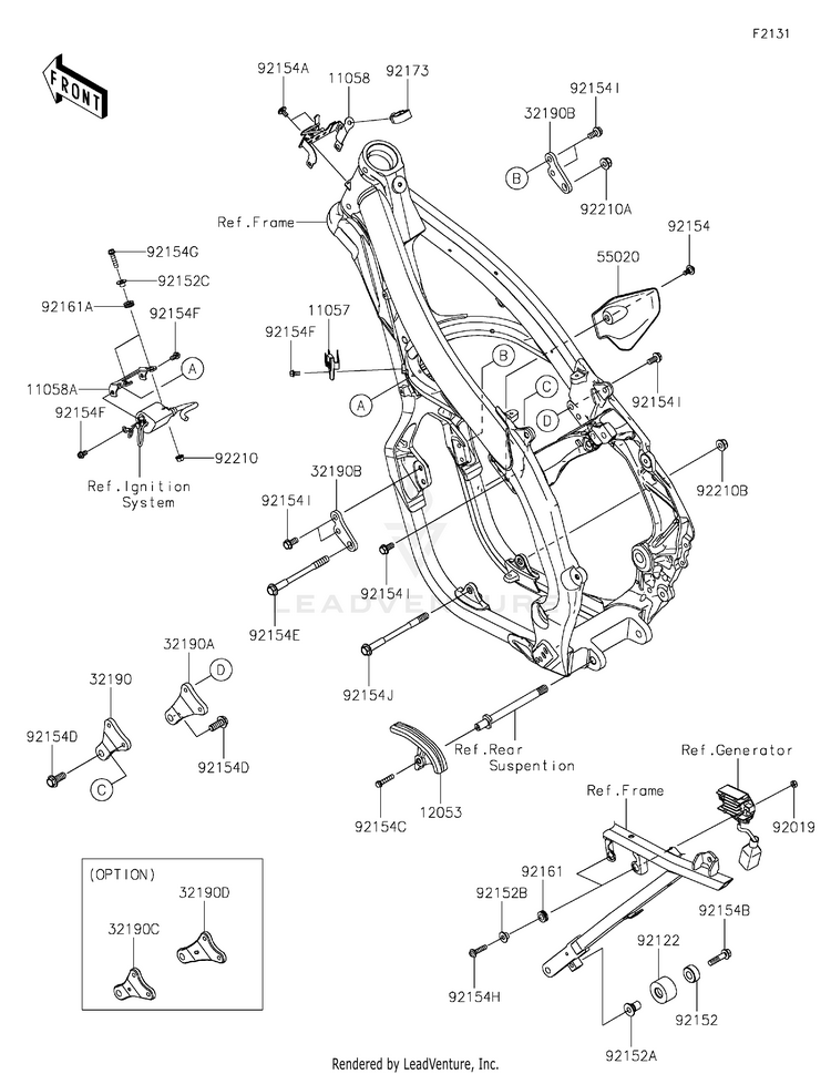Frame Fittings KX450MRFAN KX450 50th Anniversary Edition (2024) Schematic