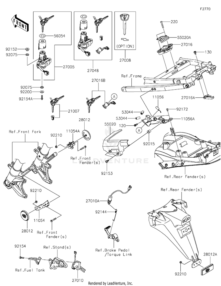 Ignition Switch/Locks/Reflectors Schematic
