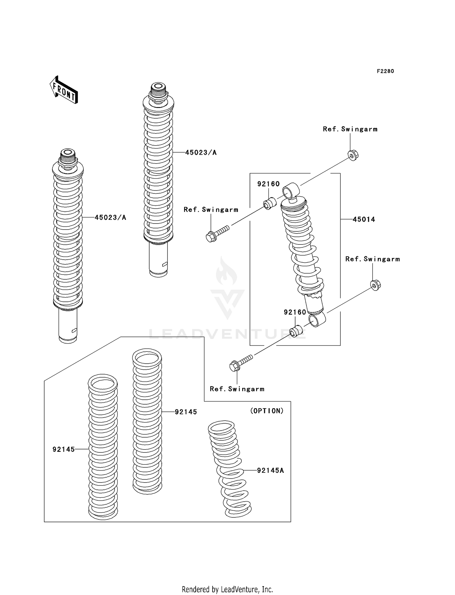 45014-1709-CD Prairie Rear Shock Absorber