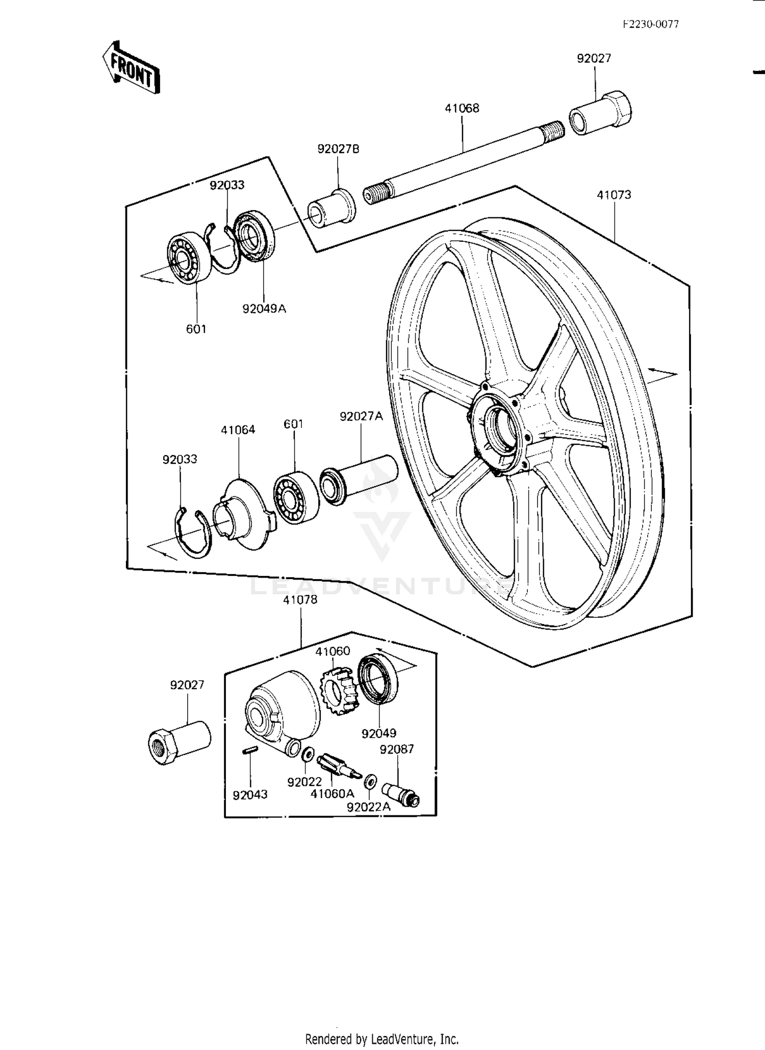 FRONT WHEEL/HUB