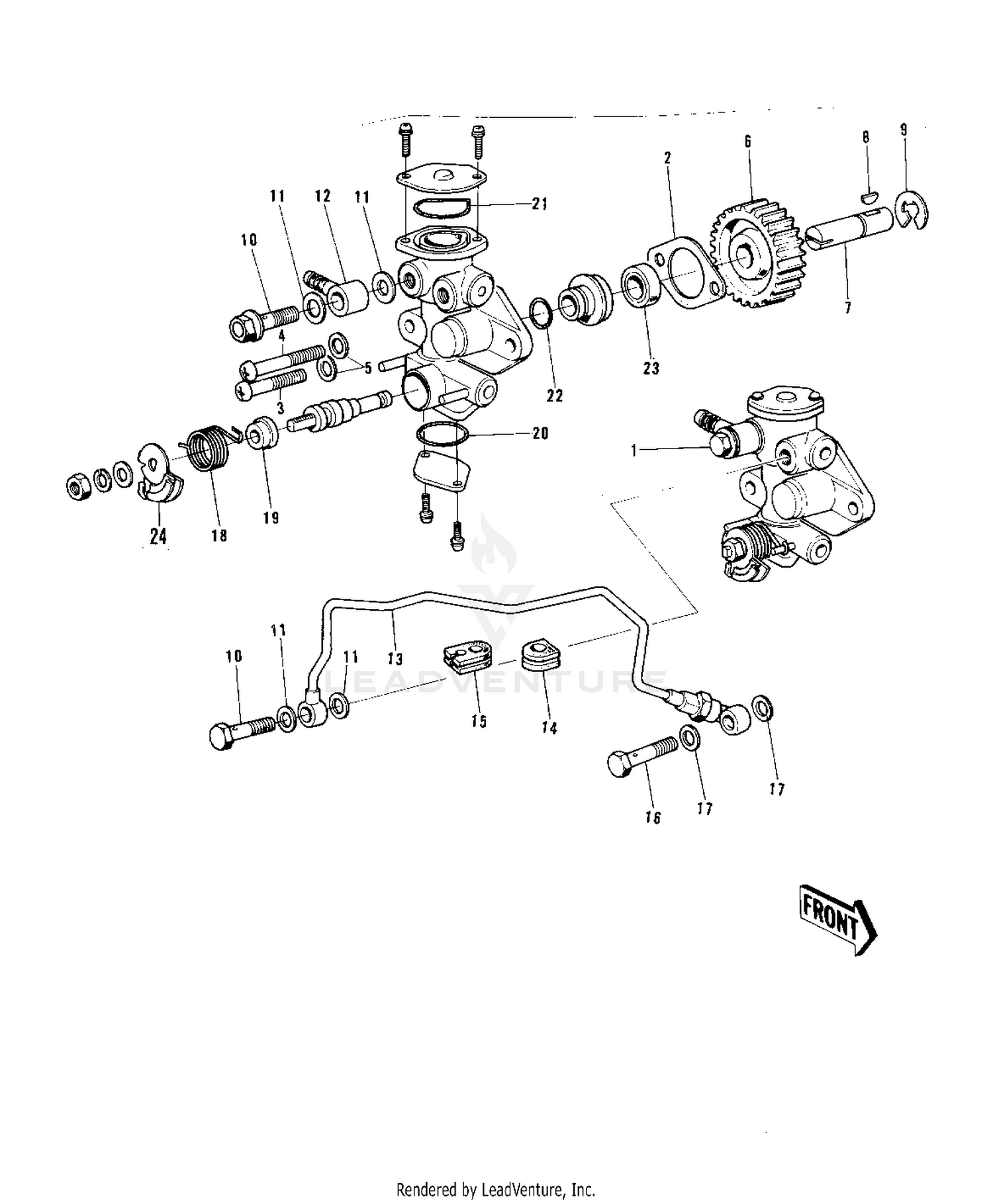 OIL PUMP ('72-'73 G5-A)