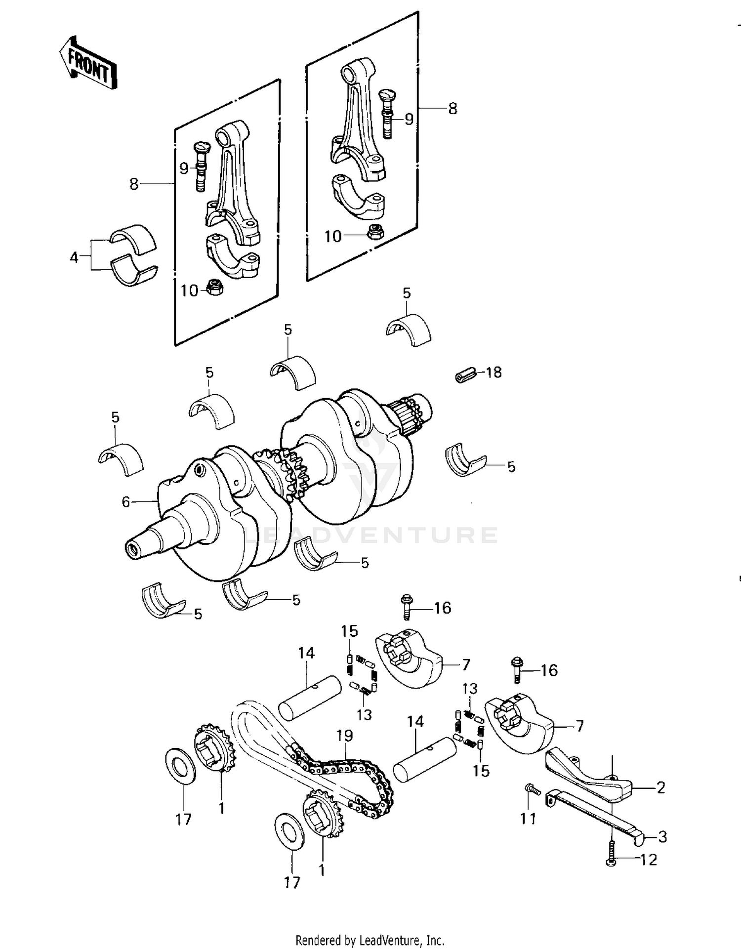 CRANKSHAFT/BALANCER ('80 A1)