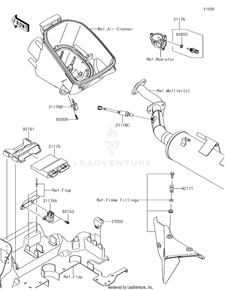 Fuel Injection KVF750GGF Brute Force 750 4x4i EPS (2016) Schematic