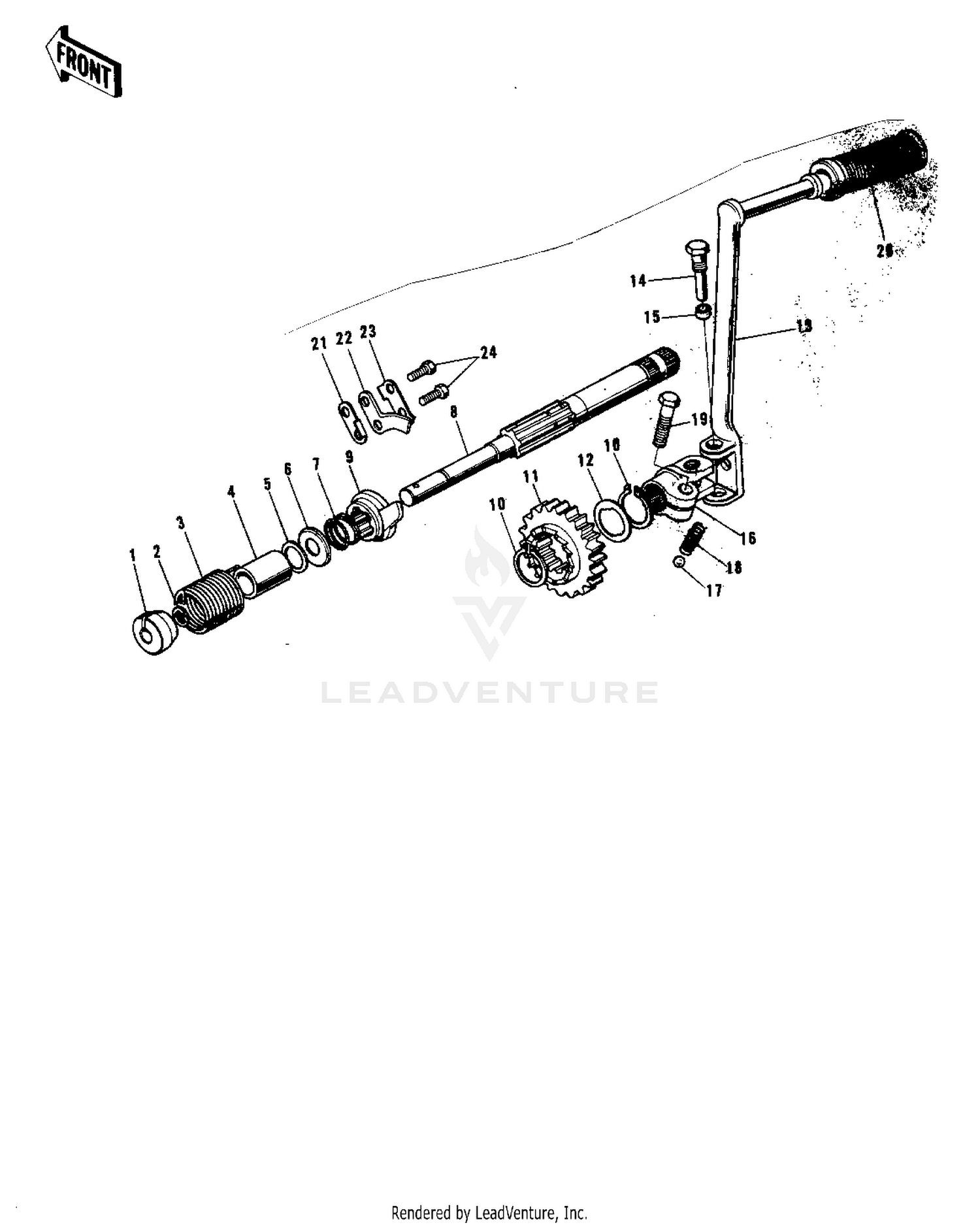 KICKSTARTER MECHANISM ('74-'75 F9-B/F9-C