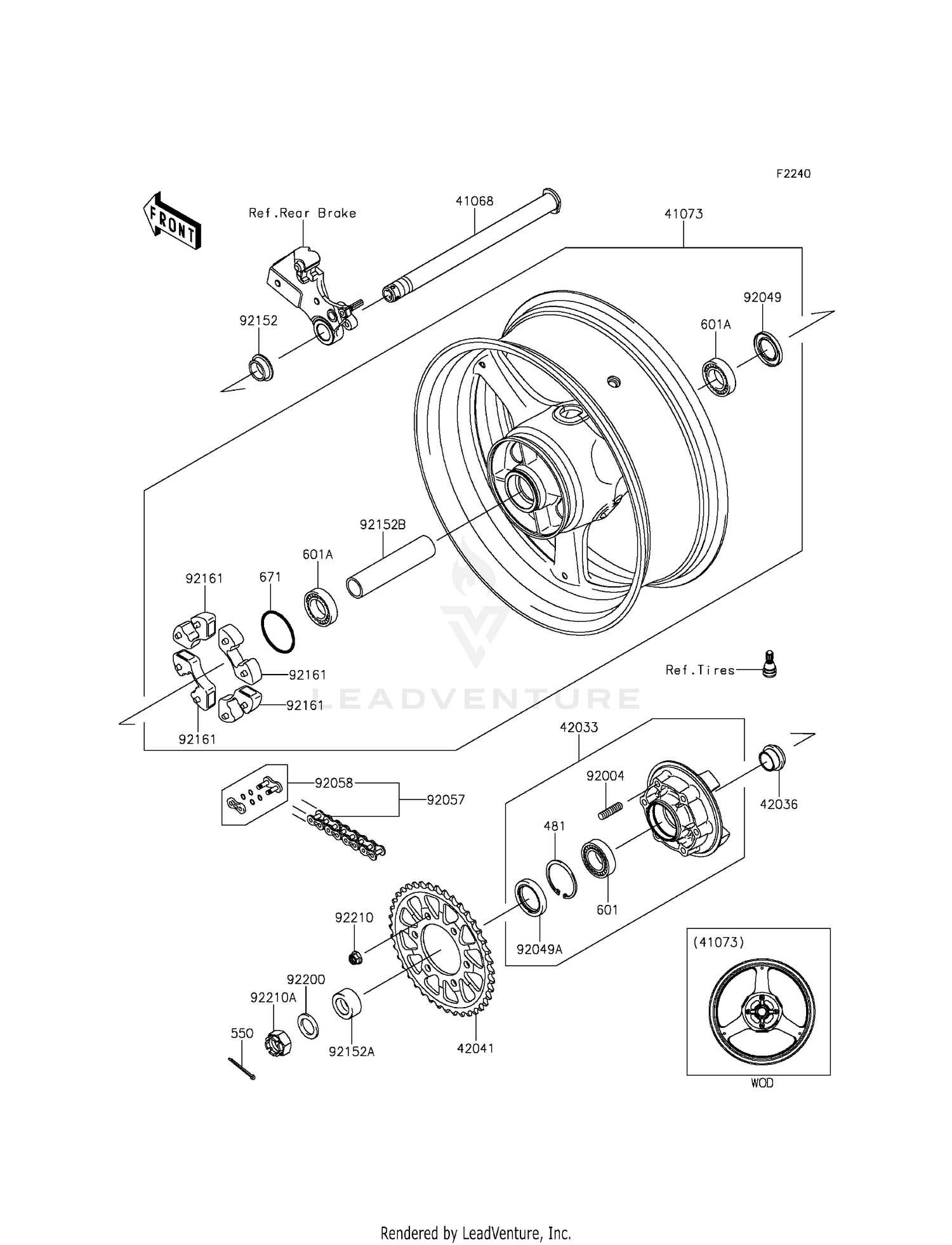 REAR WHEEL/CHAIN