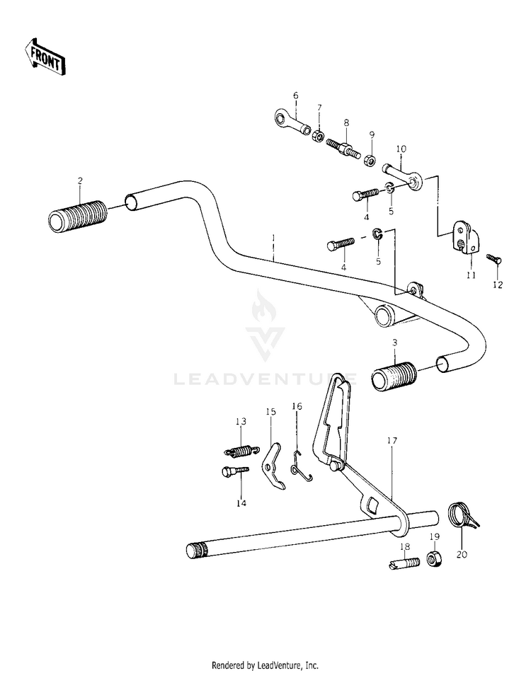 Gear Change Mechanism ('78 C1/C1a) Schematic