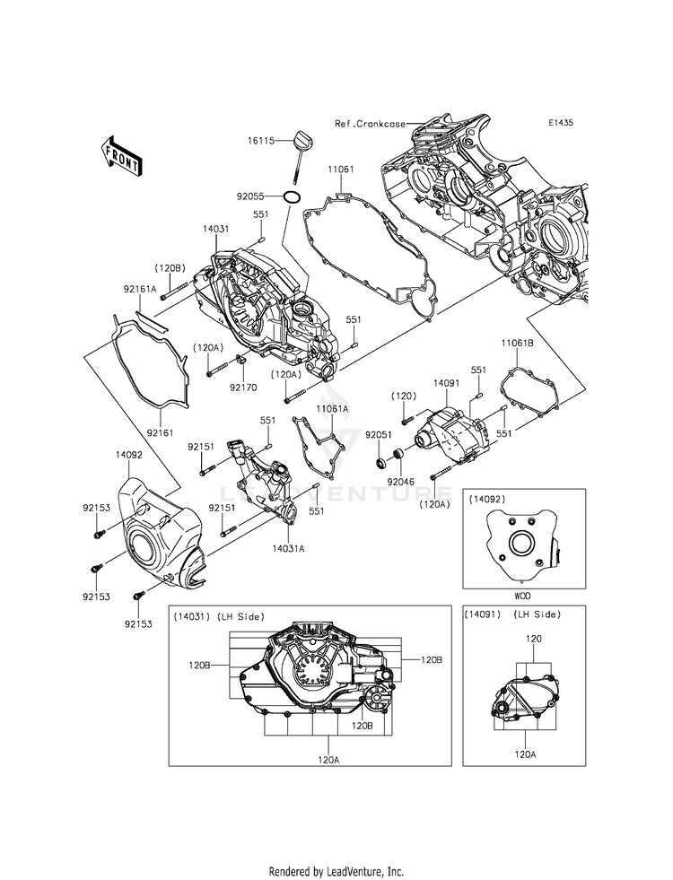 Left Engine Cover(S) Schematic