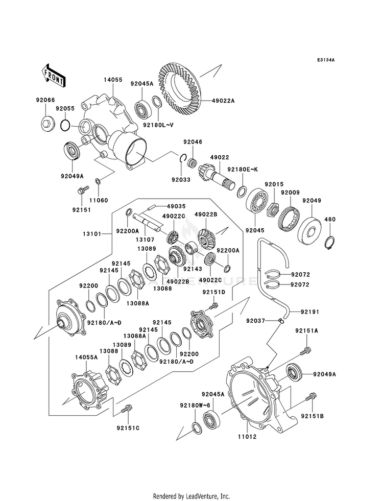 Drive Shaft (Differential) Schematic