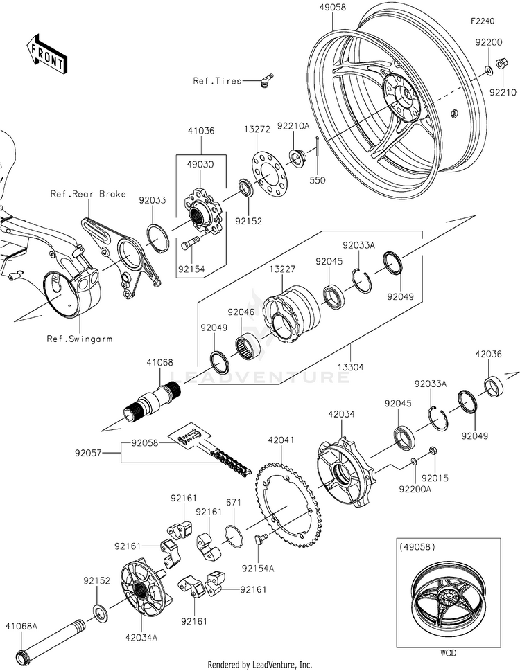 Rear Wheel/Chain Schematic