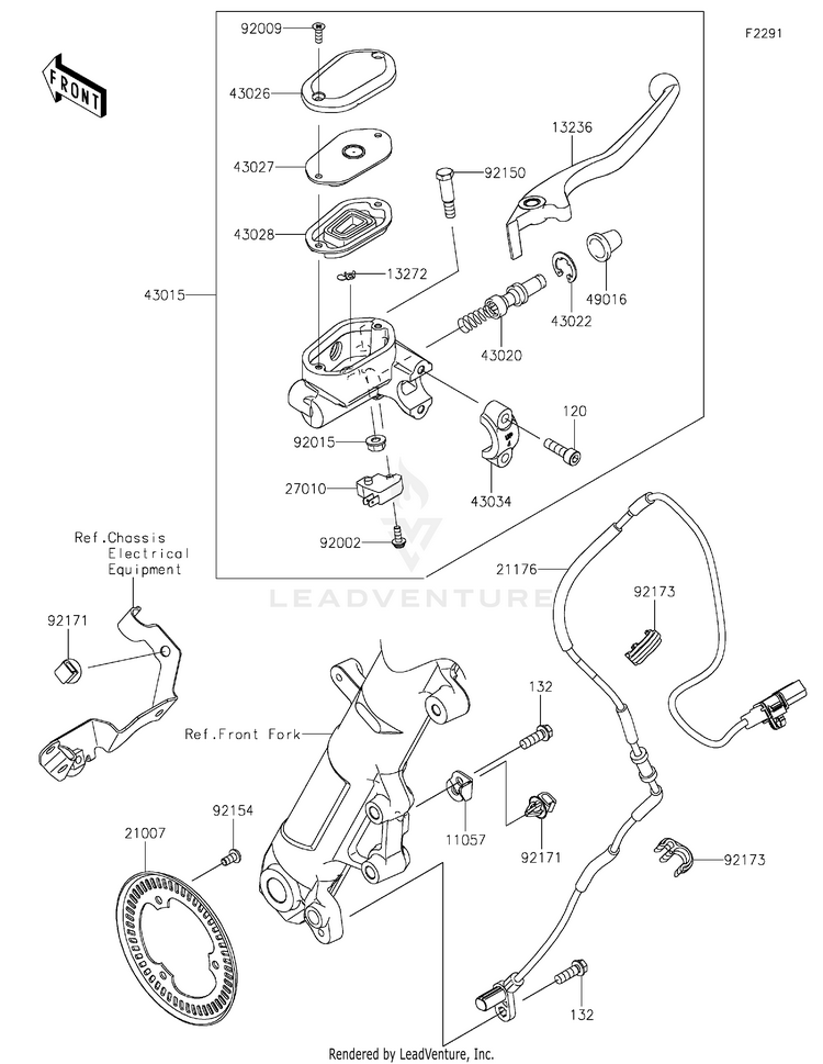 Front Master Cylinder Schematic