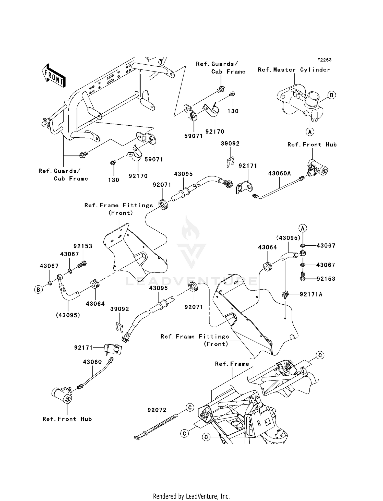 FRONT BRAKE PIPING