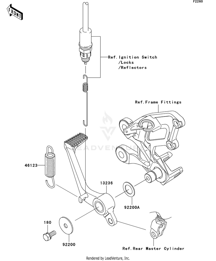 Brake Pedal/Torque Link Schematic