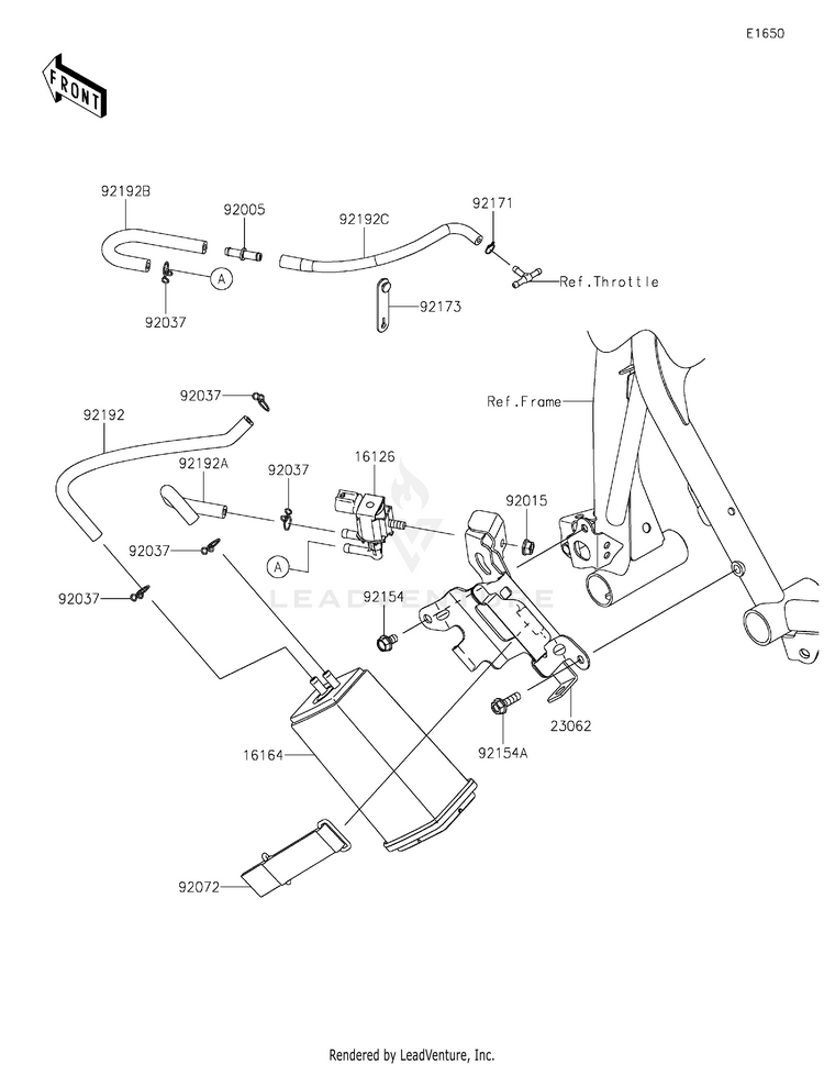 Fuel Evaporative System(Ca) EX400GPFBL Ninja 400 ABS (2023) Schematic