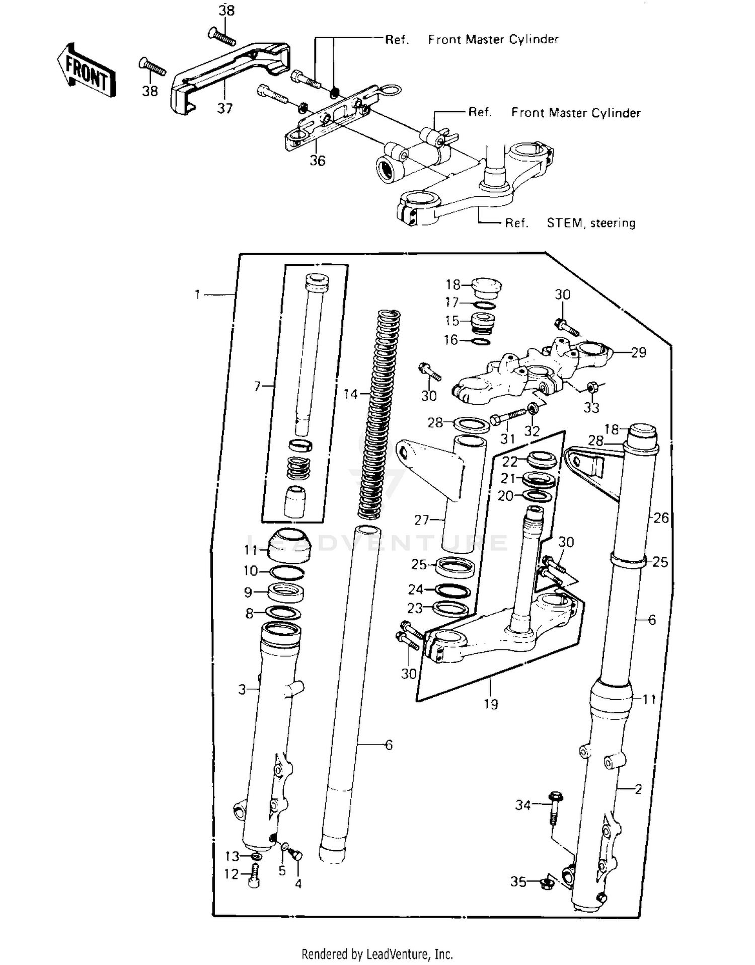 FRONT FORK (KZ550-A1)
