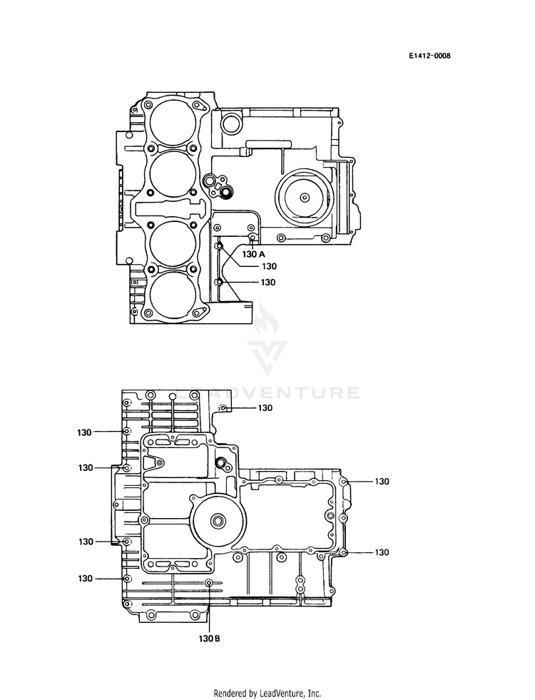 Crankcase Bolt Pattern Schematic