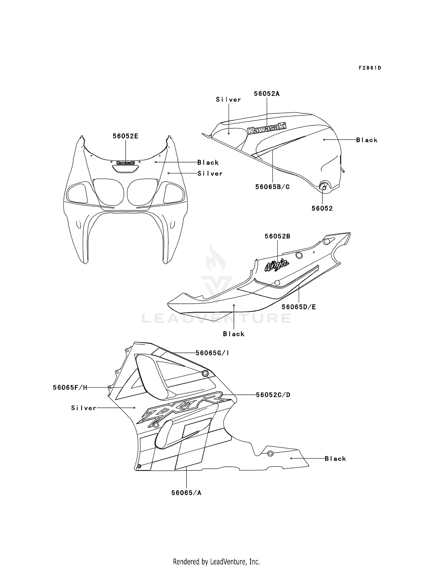 DECALS (SILVER/BLACK)(ZX750-P7)