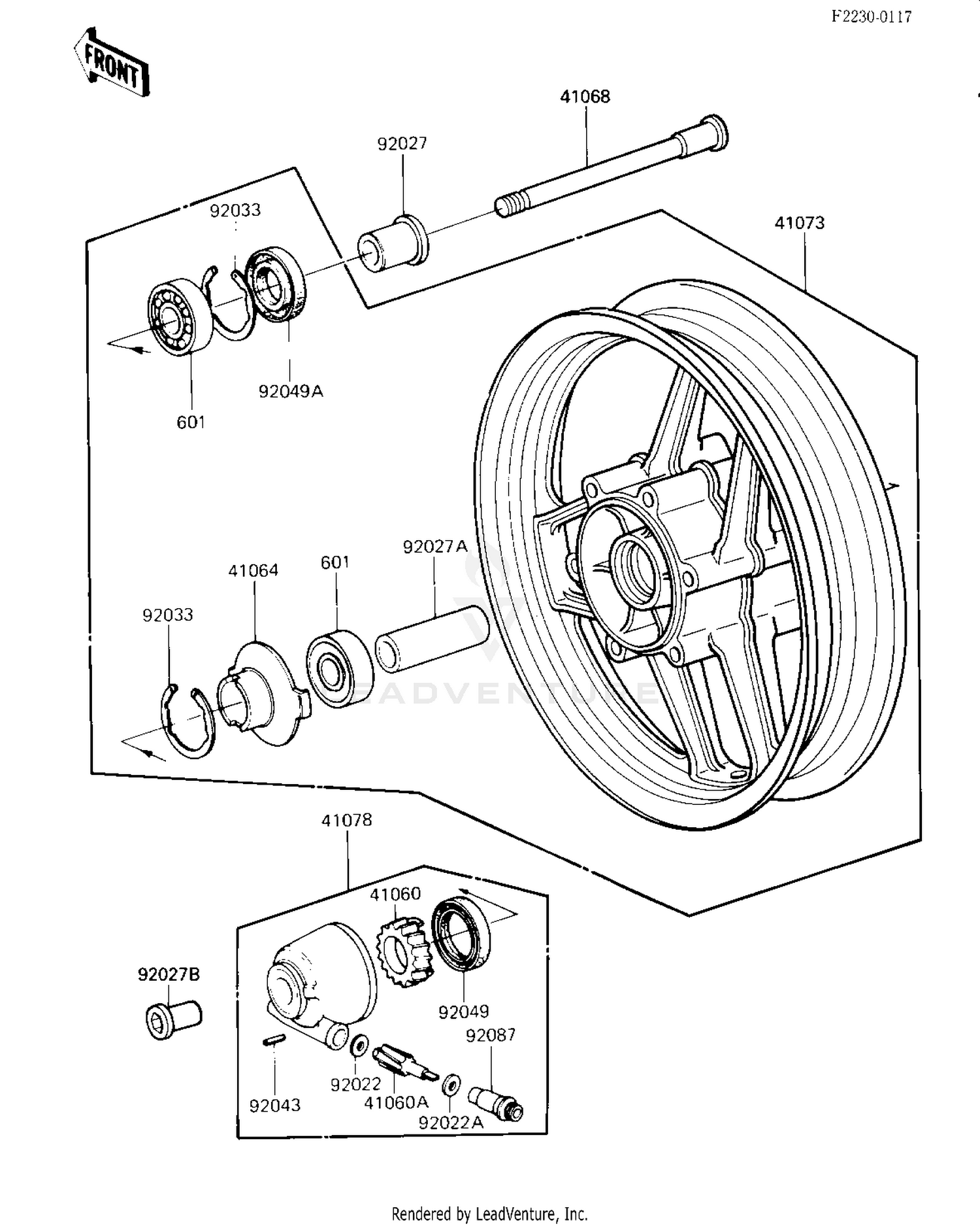 FRONT WHEEL/HUB