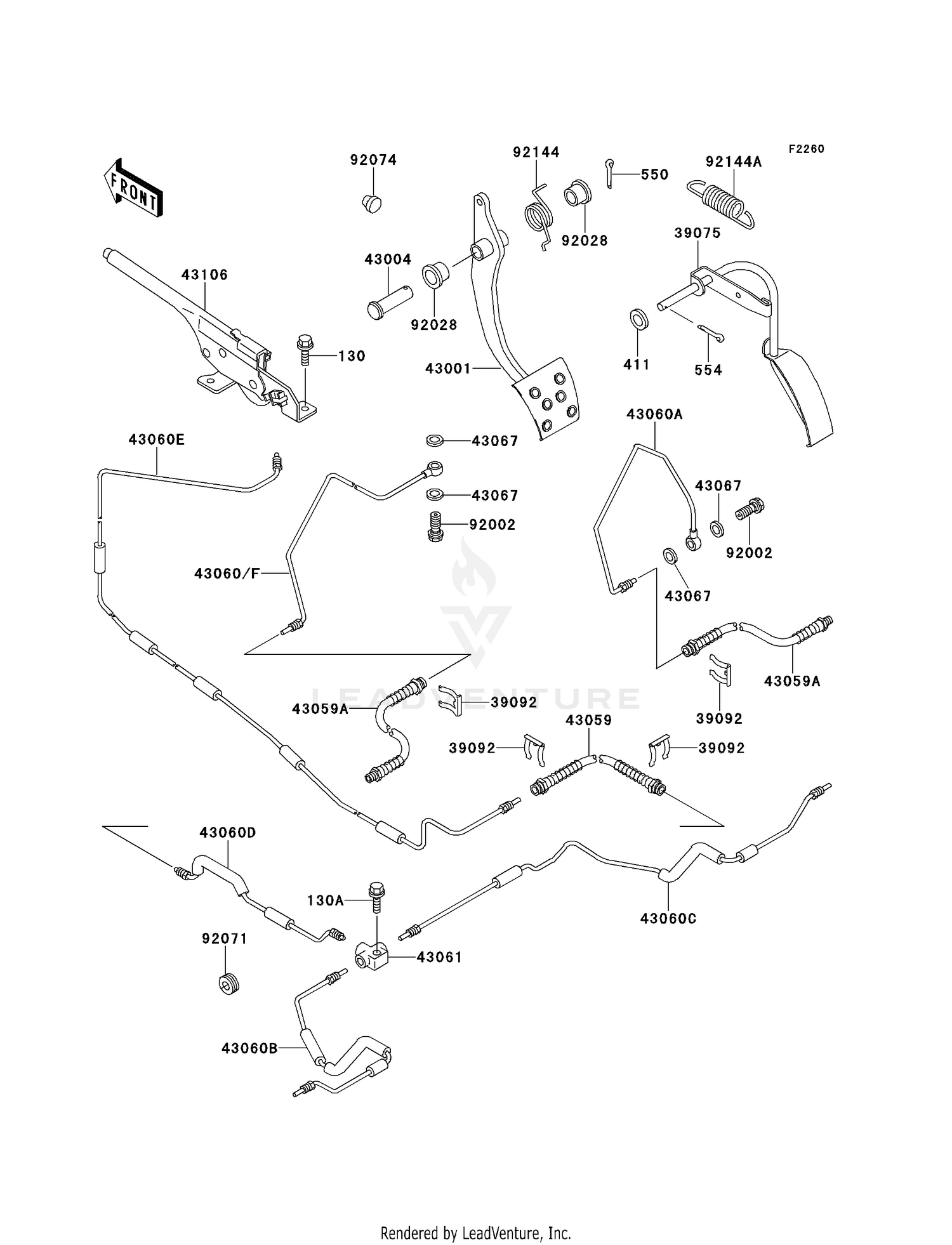 BRAKE PEDAL/THROTTLE LEVER