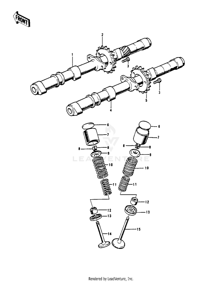 Camshafts/Valves ('78 C1/C1a) Schematic