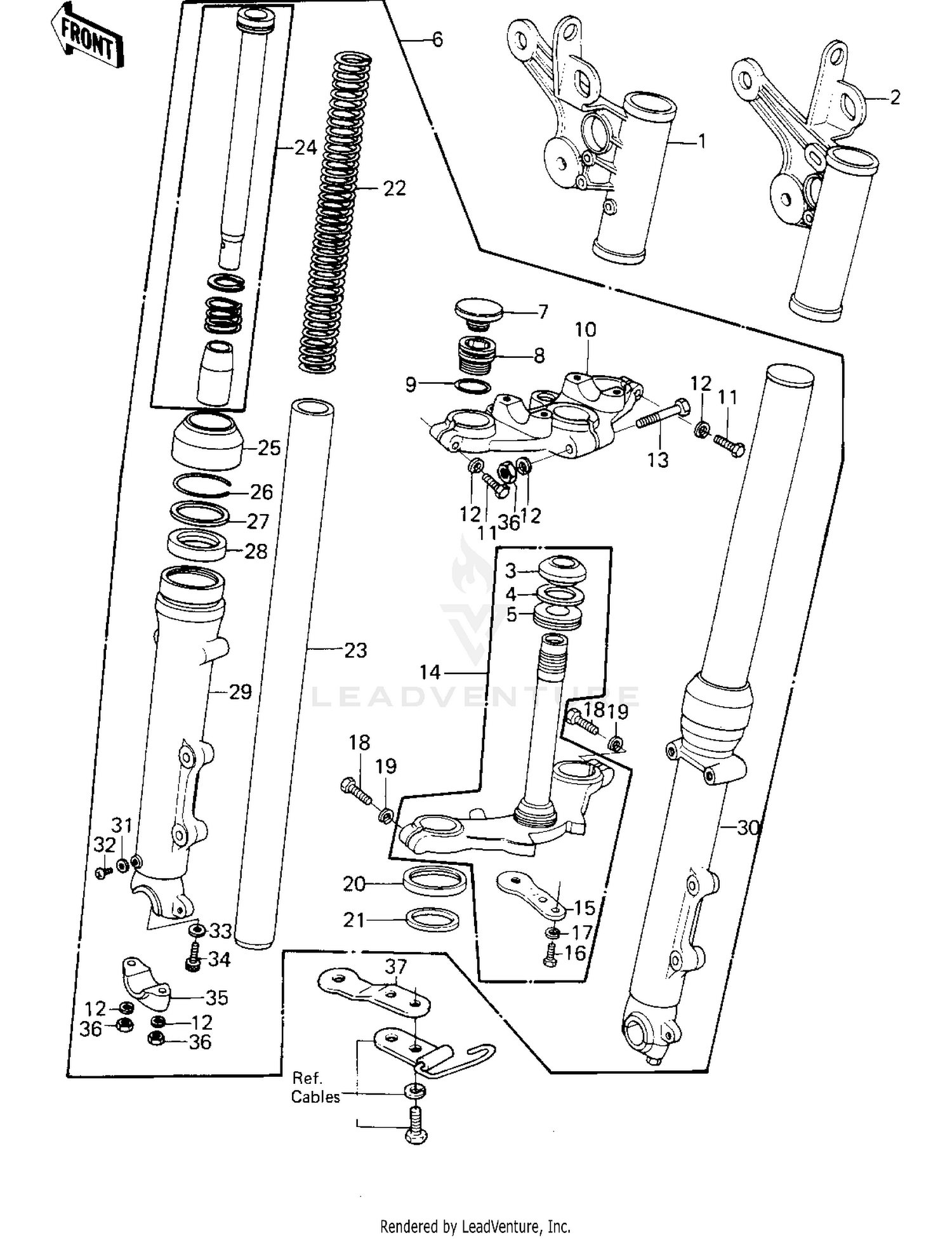 FRONT FORK ('80 D3)
