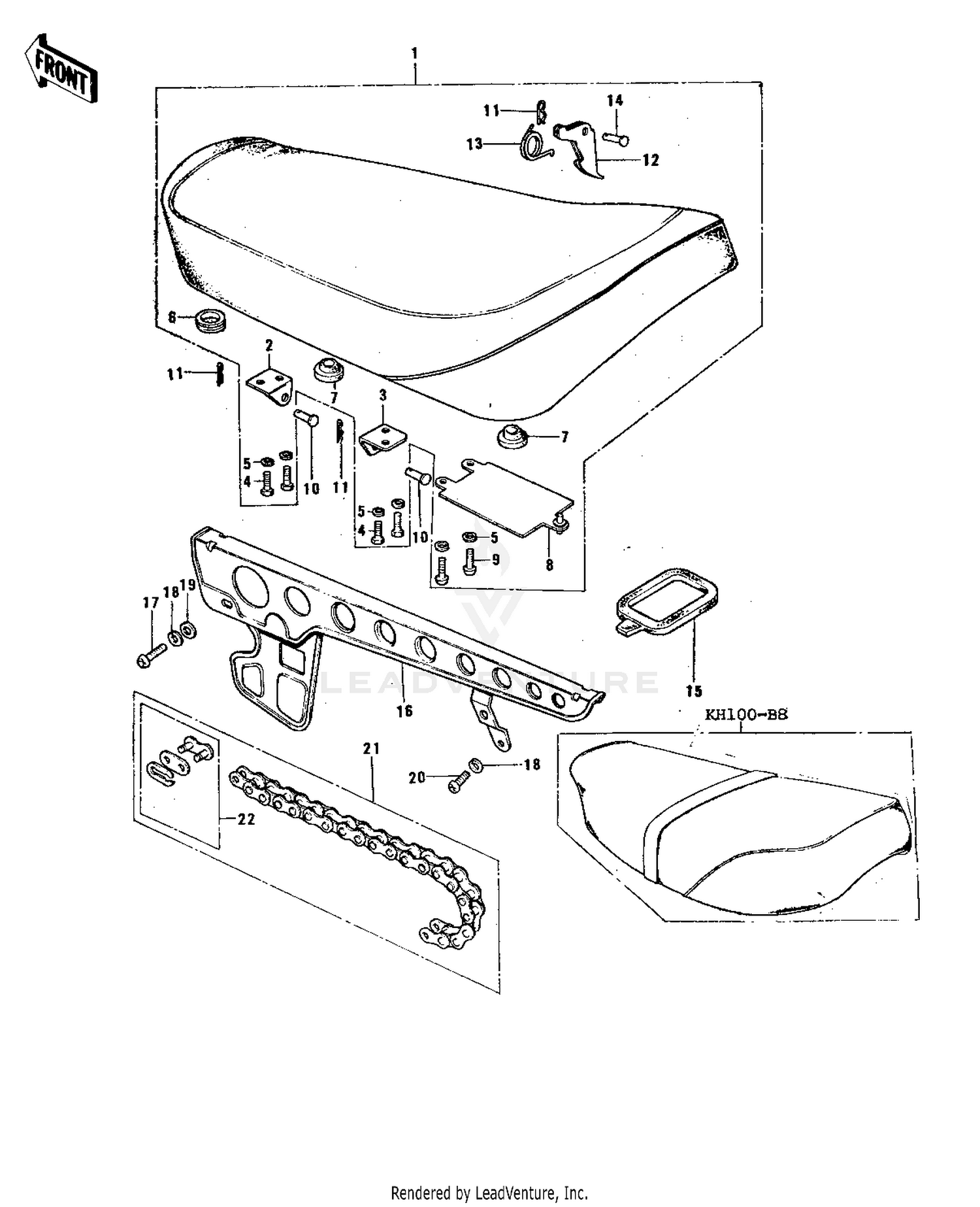 SEAT/CHAIN COVER/CHAIN
