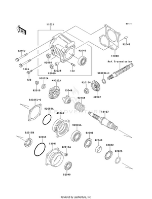 Front Bevel Gear Schematic