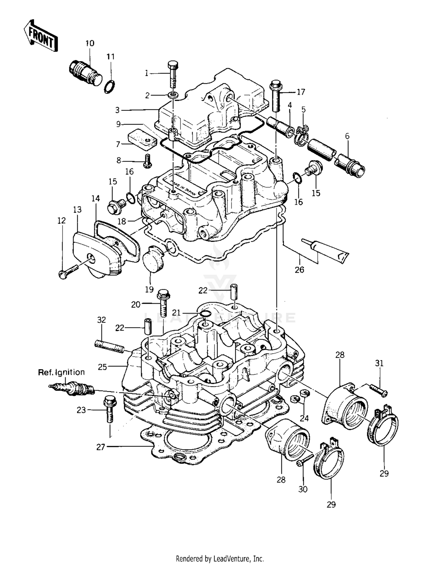 CYLINDER HEAD/COVERS ('76-'77 S2/S3)