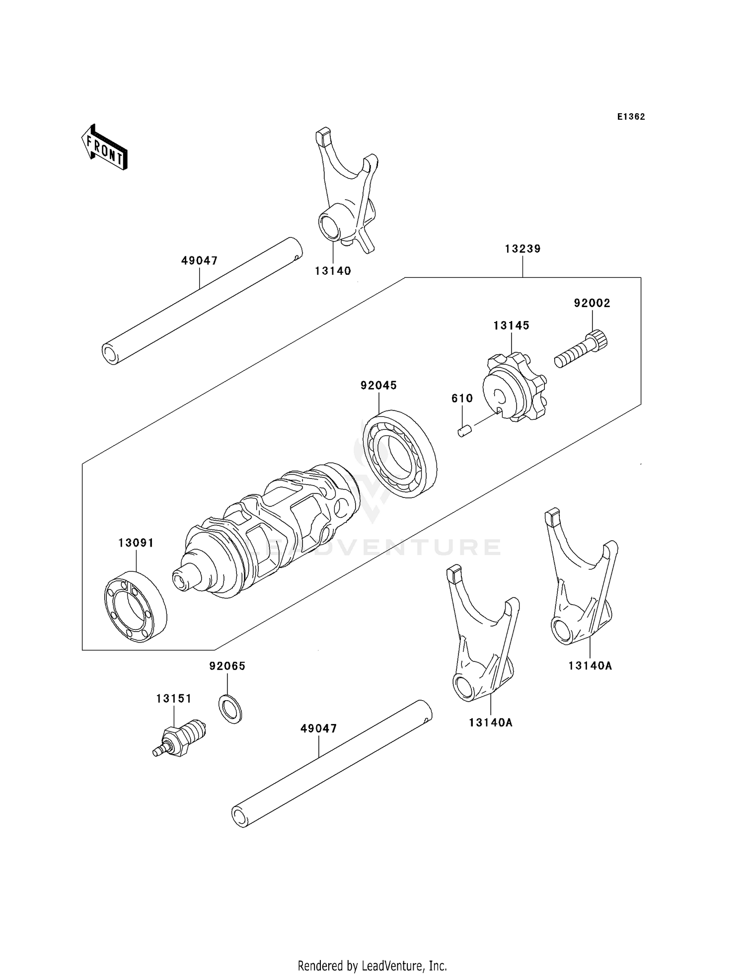 GEAR CHANGE DRUM/SHIFT FORK(S)