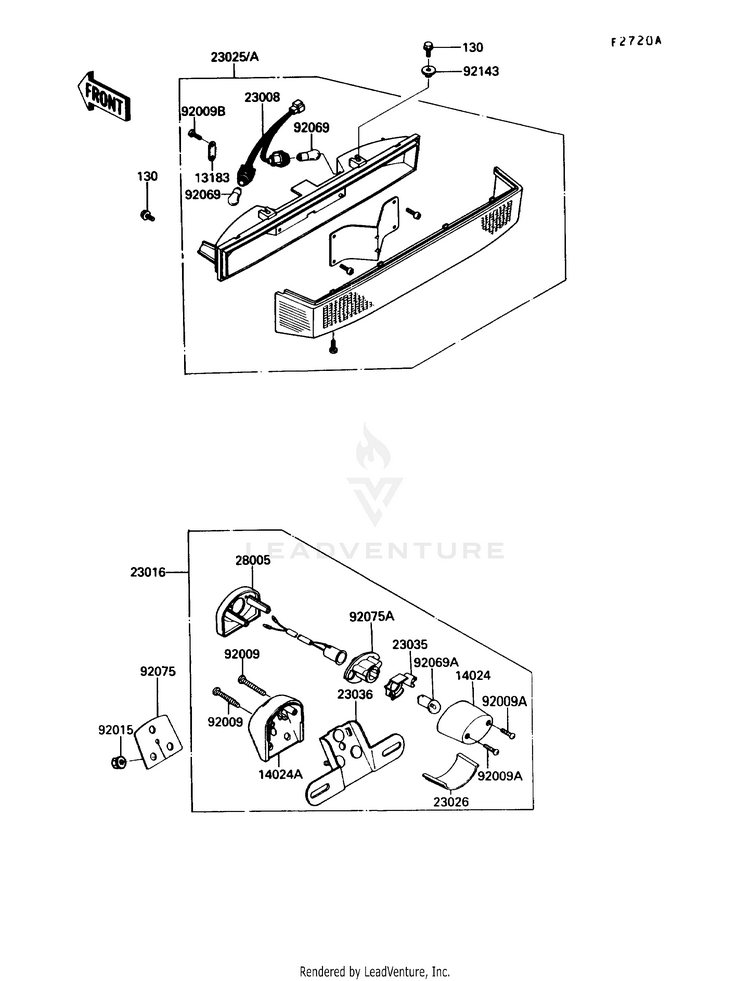 Tail Lamp (Zg1200-B2/B3/B4/B5) Schematic