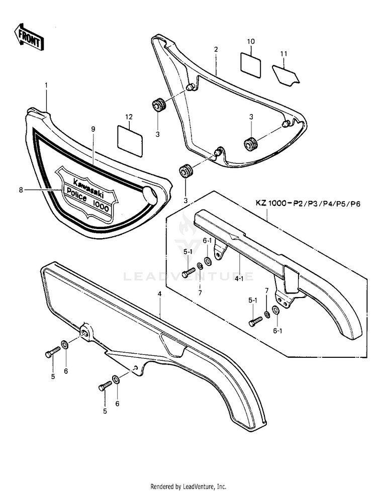 Side Covers/Chain Cover Schematic