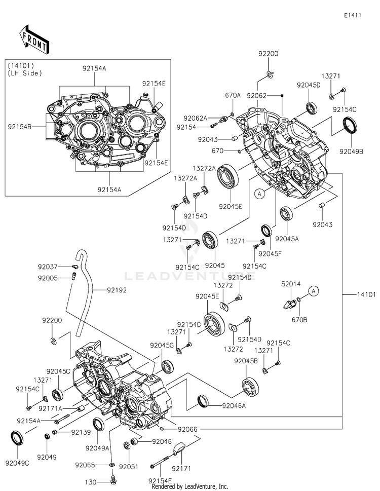 Crankcase 2 KX450MRFAN KX450 50th Anniversary Edition (2024) Schematic