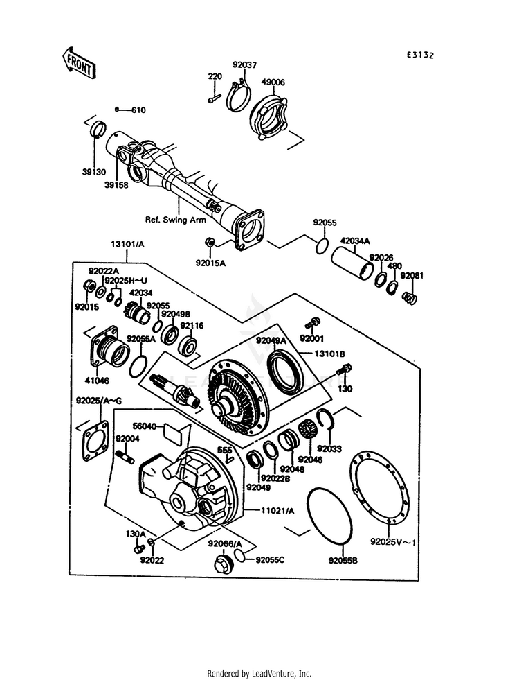 Drive Shaft/Final Gear Schematic