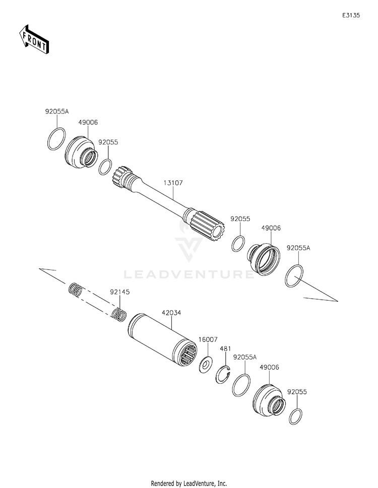 Drive Shaft-Propeller Schematic